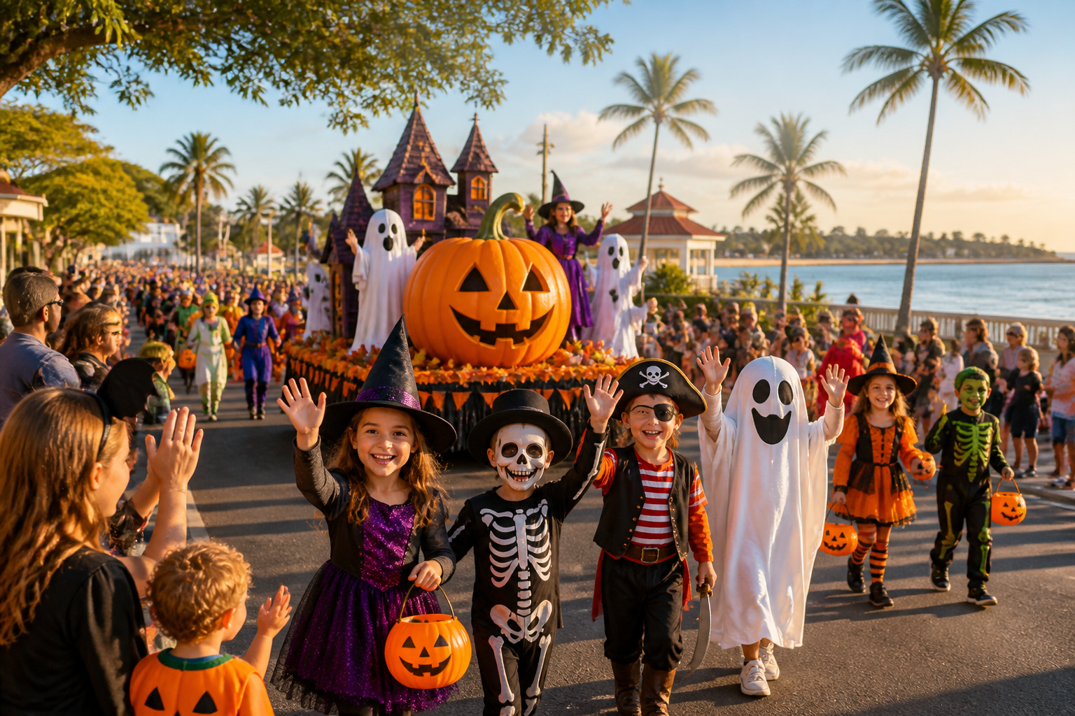 Wynnum Ampol 2026 Halloween Festival — editorial illustration