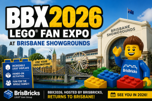 BBX2026 LEGO® Fan Expo at Brisbane Showgrounds — editorial illustration